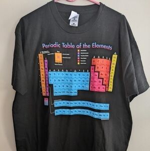 𝅺nwt Vintage 1995 Periodic Table Of Elements Single Stitch Tee Shirt XL Geeky!